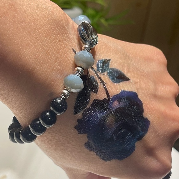 Natural Stone Beads & Crystal beads Bracelet 🍃will arrive in jewelry pouch. - Picture 5 of 7